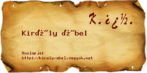 Király Ábel névjegykártya