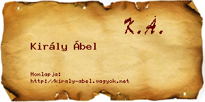 Király Ábel névjegykártya